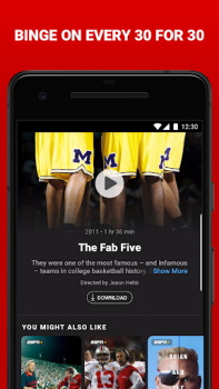Herunterladen ESPN Sport für Android Bildschirmfoto 5