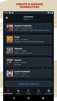 Herunterladen D&D Beyond Unterhaltung für Android Bildschirmfoto 2