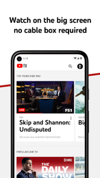 Herunterladen YouTube TV: Live TV & more Unterhaltung für Android Bildschirmfoto 3