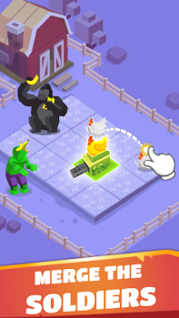 Herunterladen Animal Warfare: Merge Defense Gelegentlich für Android Bildschirmfoto 2