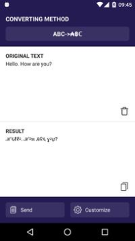 Herunterladen Text converter (текст символам Personalisierung für Android Bildschirmfoto 3