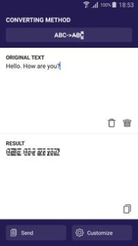 Herunterladen Text converter (текст символам Personalisierung für Android Bildschirmfoto 5
