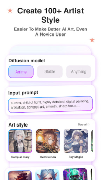 Herunterladen Anime Art - AI Art Generator Kunst & Design für Android Bildschirmfoto 2