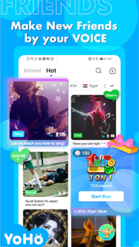 Herunterladen YoHo: Group Voice Chat Room Soziales für Android Bildschirmfoto 2