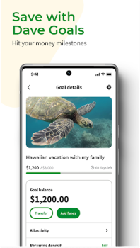 Herunterladen Dave: Fast Cash & Banking Finanzen für Android Bildschirmfoto 5