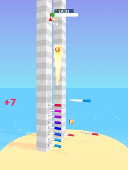 Herunterladen Ball Up: Knife Racing Aktion für Android Bildschirmfoto 5