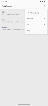 Herunterladen DarkTunnel - SSH DNSTT V2Ray Werkzeuge für Android Bildschirmfoto 6