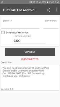 Herunterladen Tun2TAP Socks/HTTP to VPN Werkzeuge für Android Bildschirmfoto 2