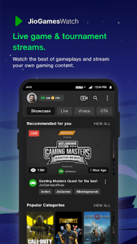 Herunterladen JioGames: Play, Win, Stream Unterhaltung für Android Bildschirmfoto 3