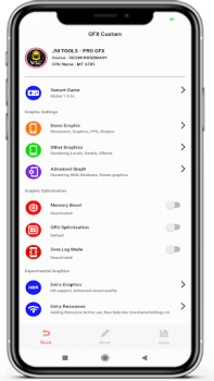 Herunterladen JM TOOLS Pro GFX For Any Games Werkzeuge für Android Bildschirmfoto 2
