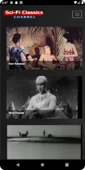 Herunterladen Sci-Fi Classic Movies Channel Unterhaltung für Android Bildschirmfoto 2