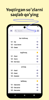 Herunterladen Noto'g'ri fe'llar jadvali Bildung für Android Bildschirmfoto 2