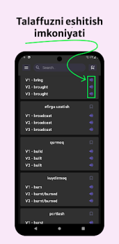 Herunterladen Noto'g'ri fe'llar jadvali Bildung für Android Bildschirmfoto 4
