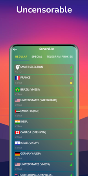 Herunterladen Shenzo VPN - Private & Safe Werkzeuge für Android Bildschirmfoto 3