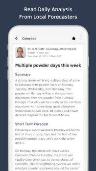 Herunterladen OpenSnow: Weather & 3D Maps Wetter für Android Bildschirmfoto 4