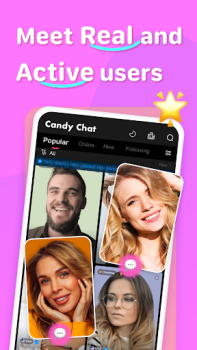 Herunterladen Candy Chat - Live video chat Unterhaltung für Android Bildschirmfoto 3