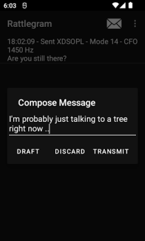 Herunterladen Rattlegram - SMS via audio! Kommunikation für Android Bildschirmfoto 3