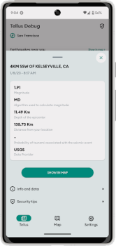 Herunterladen Tellus earthquake detector Nachrichten & Magazine für Android Bildschirmfoto 4