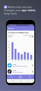 Herunterladen one sec–Bildschirmzeit & Fokus Arbeit für Android Bildschirmfoto 2