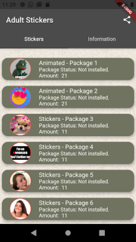 Herunterladen Sex Stickers Kommunikation für Android Bildschirmfoto 2