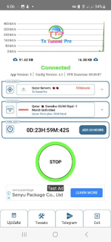 Herunterladen Tx Tunnel Pro - Super Fast Net Werkzeuge für Android Bildschirmfoto 3