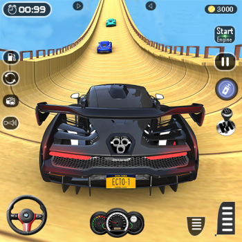 Herunterladen Rennauto große mega-rampe 3d Rollenspiele für Android Bildschirmfoto 7