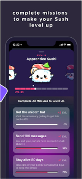 Herunterladen SUSH Grow cute virtual animal Soziales für Android Bildschirmfoto 6