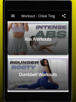 Herunterladen Workout - Chloe Ting Gesundheit & Fitness für Android Bildschirmfoto 5
