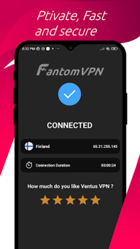 Herunterladen Fantum VPN - Fast, Secure VPN Werkzeuge für Android Bildschirmfoto 2