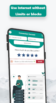 Herunterladen La USA - Get USA IP Werkzeuge für Android Bildschirmfoto 5