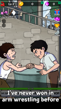 Herunterladen Arm Wrestling Clicker Simulatoren für Android Bildschirmfoto 3