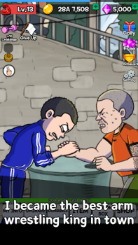 Herunterladen Arm Wrestling Clicker Simulatoren für Android Bildschirmfoto 5