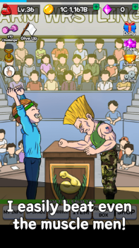 Herunterladen Arm Wrestling Clicker Simulatoren für Android Bildschirmfoto 6