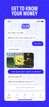 Herunterladen Cleo: Budget & Cash Advance Finanzen für Android Bildschirmfoto 5