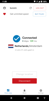 Herunterladen Geph: free anti-blocking VPN Werkzeuge für Android Bildschirmfoto 7