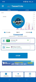 Herunterladen MX Tunnel Lite - Super Fast Werkzeuge für Android Bildschirmfoto 2