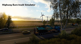 Herunterladen Highway Euro truck Simulator Rennen für Android Bildschirmfoto 2