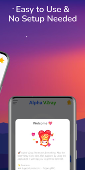 Herunterladen Alpha V2ray - Tunnel VPN Werkzeuge für Android Bildschirmfoto 2