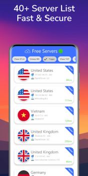 Herunterladen Alpha V2ray - Tunnel VPN Werkzeuge für Android Bildschirmfoto 4