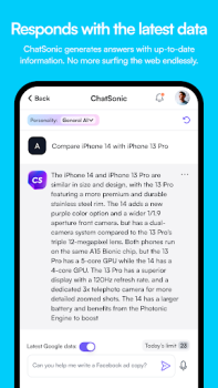 Herunterladen ChatSonic: Super ChatGPT App Arbeit für Android Bildschirmfoto 2