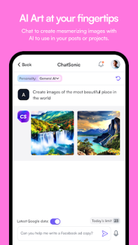 Herunterladen ChatSonic: Super ChatGPT App Arbeit für Android Bildschirmfoto 3