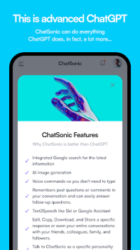Herunterladen ChatSonic: Super ChatGPT App Arbeit für Android Bildschirmfoto 4