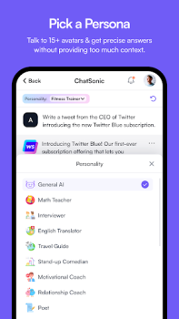 Herunterladen ChatSonic: Super ChatGPT App Arbeit für Android Bildschirmfoto 5