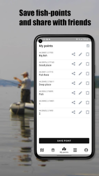 Herunterladen Dap Drift - fishing depth maps Karten & Navigation für Android Bildschirmfoto 4