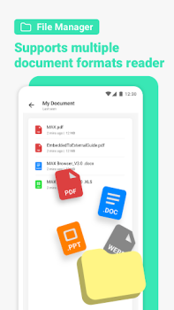 Herunterladen Max Browser-Private & Security Kommunikation für Android Bildschirmfoto 4