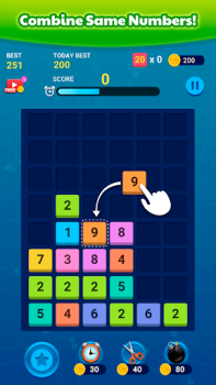 Herunterladen Merge Block: Number Merge Game Puzzle-Spiele für Android Bildschirmfoto 2