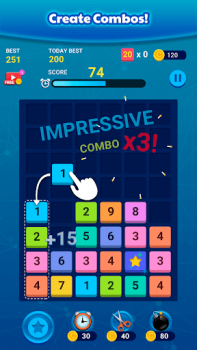 Herunterladen Merge Block: Number Merge Game Puzzle-Spiele für Android Bildschirmfoto 3