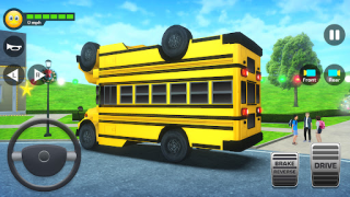 Herunterladen School Bus Simulator Driving Rennen für Android Bildschirmfoto 2