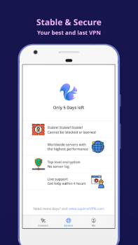 Herunterladen SquirrelVPN Wirtschaft für Android Bildschirmfoto 2