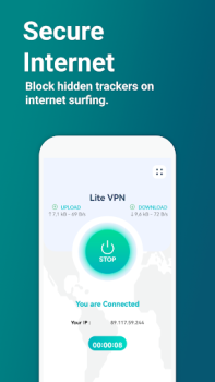 Herunterladen Lite VPN - Secure VPN Proxy Werkzeuge für Android